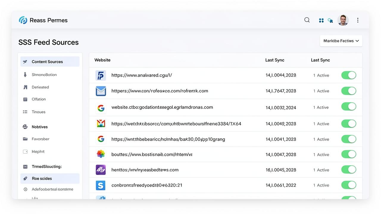 Content sources management